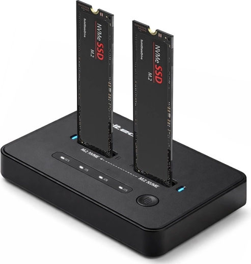 Station d’accueil Qoltec pour SSD M.2 NVMe/SATA avec USB-C et clonage hors ligne