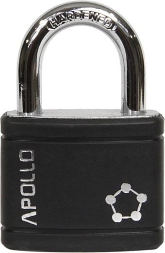 Hangslot APOLLO 40 mm, zwart, 3 sleutels