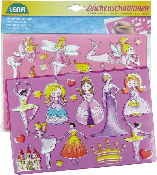 LENA Princess and Ballerina Drawing Stencils