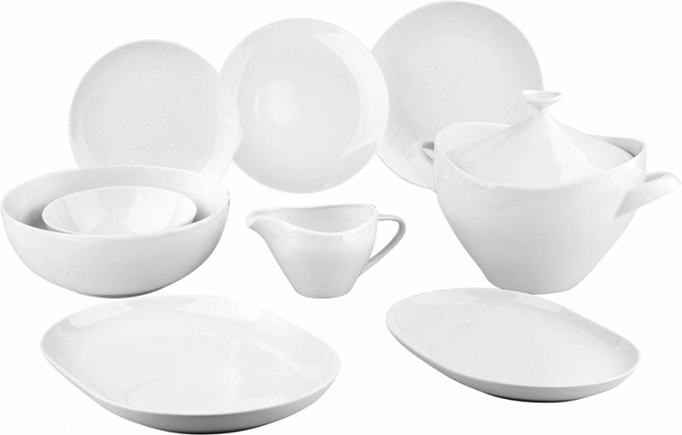 MariaPaula Moderna – service de table blanc 24 pièces pour 6 personnes