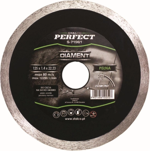 Disque diamant 115 mm à jante continue STALCO