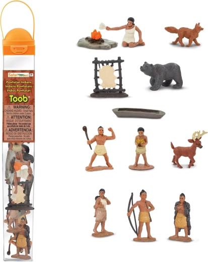 Safari Ltd. Toobs Indianer (Powhatan) – Tube mit 12 Figuren
