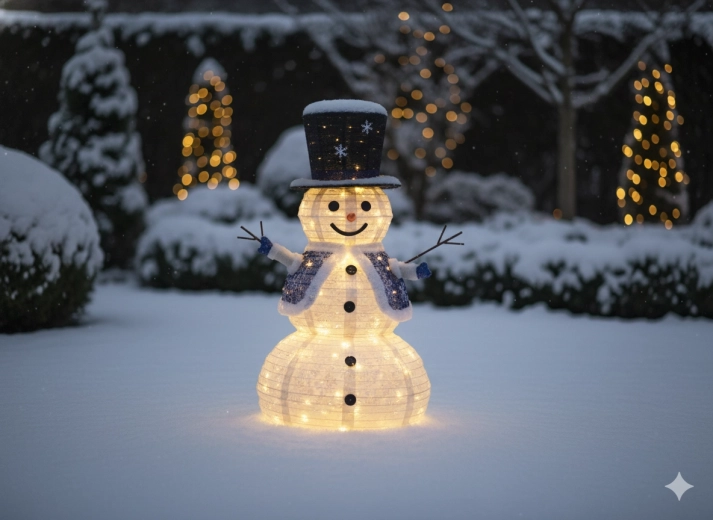 Christmas LED Snowman 1.2 m – 100 Warm White LEDs, for Indoor and Outdoor Use