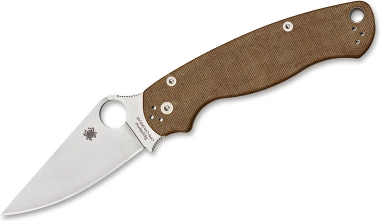 Spyderco Para Military 2 zakmes met bruine micarta 8,8 cm