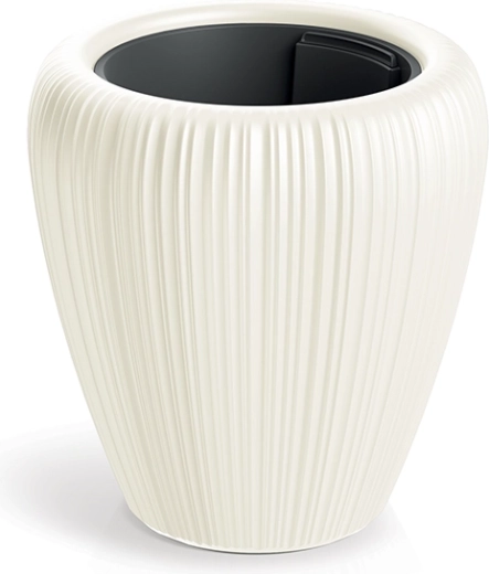 OROBO Flower Pot 39.5 cm, white chocolate