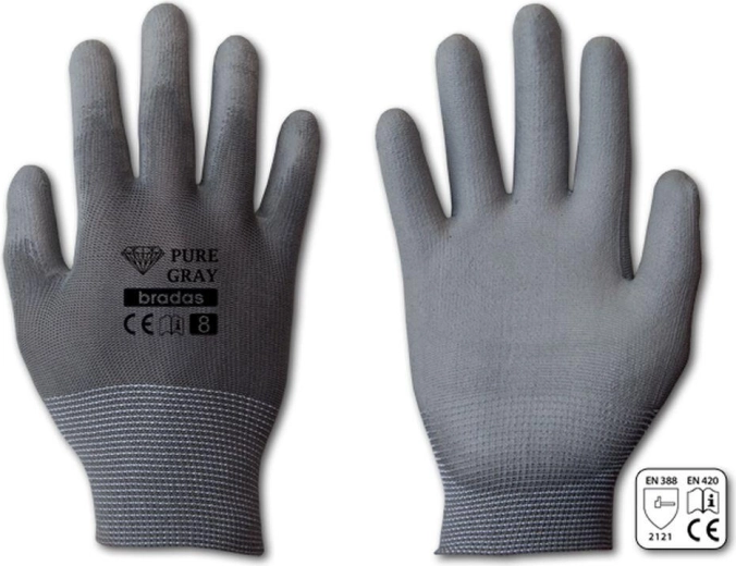 Beschermende handschoenen Pure Gray PU maat 10 (XL)