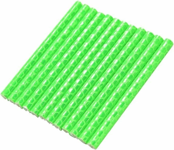 Groene reflecterende buisjes voor spaak van fiets