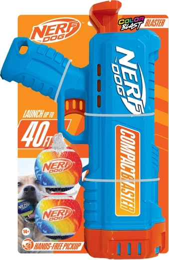 Nerf Dog kompakter Ballblaster + 2 Tennisbälle