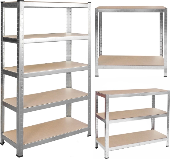 Metal Shelf HUMBERG 150 × 75 × 30 cm, reinforced construction, 5 shelves, boltless