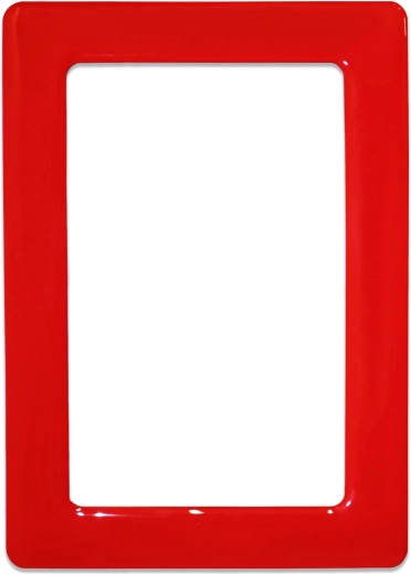 Magnetische zelfklevende lijst formaat 13,0x8,1 cm - rood