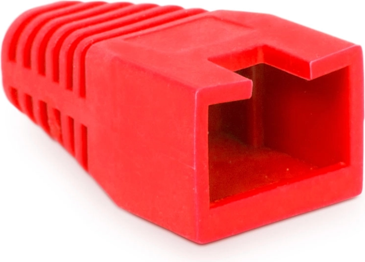 Rode rubberen knikbescherming voor kabel voor 8P8C-connector - 1 stuk
