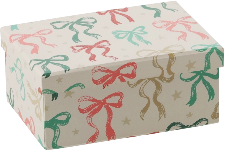 Geschenk-Weihnachtsbox mit Schleife 15 × 10,5 × 6,5 cm - 1 Stück