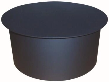 Smoke cover cap 120 mm, steel 1.5 mm, black