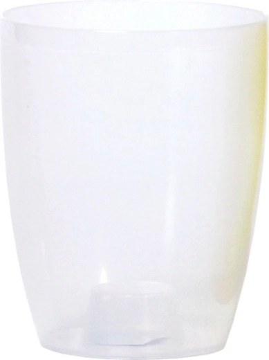 Hoge bloempot voor orchideeën COUBI ORCHID 16 cm – transparant mat wit