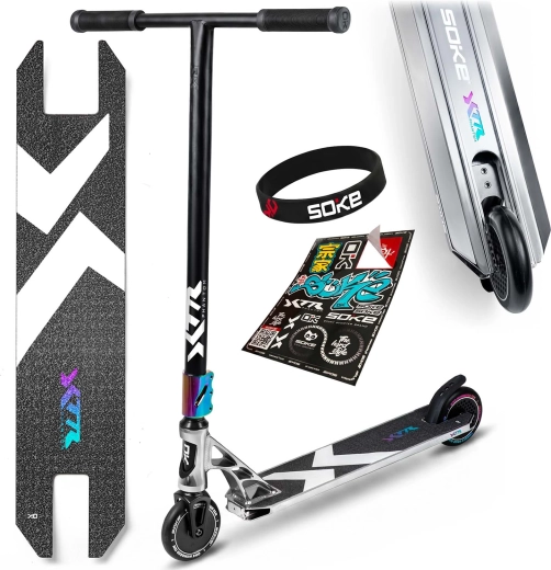 Soke XTR Phantom chrome professionele freestyle step zilver-zwart
