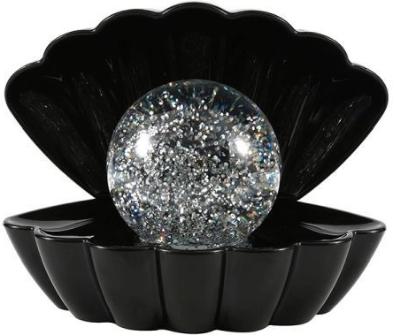 Decoratieve lamp Schelp met glinsterende bol, USB- en batterijvoeding