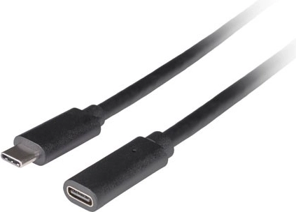 USB‑C 3.1 Extension Cable, M/F, 1.5 m, Black