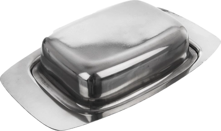 Beurrier en acier inoxydable avec couvercle