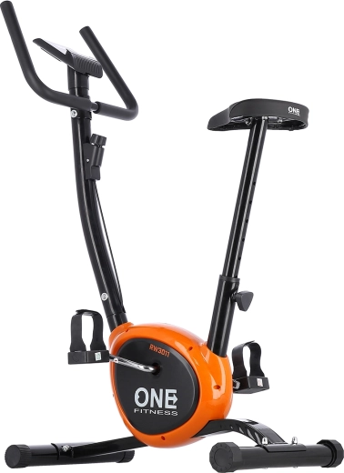 Mechanische hometrainer ONE FITNESS RW3011 zwart-oranje