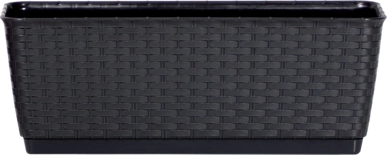 Blumenkasten mit Untersetzer Ratolla P 30 cm Anthrazit