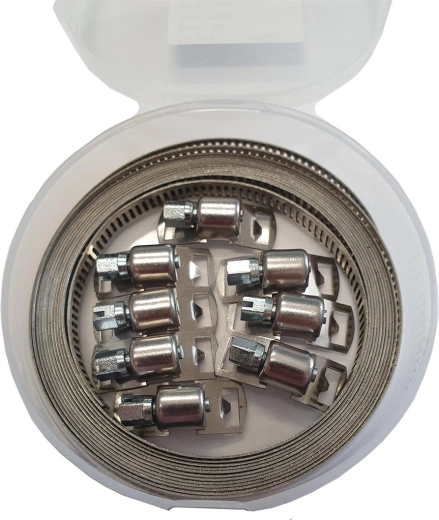 Kit de bande de serrage sans fin BSF 8 mm, 3 m + 8 verrous W2B