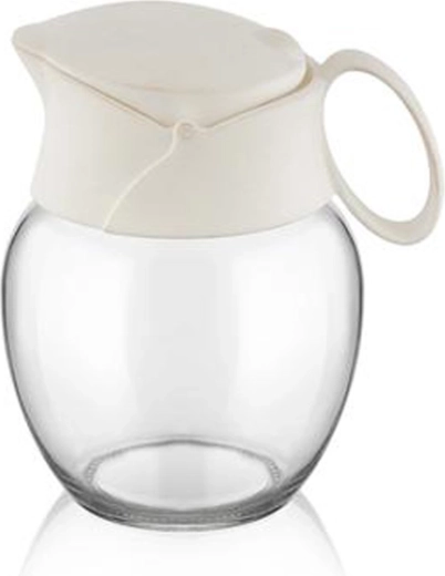 Glaskännchen für Sahne 210 ml in Elfenbeinfarbe