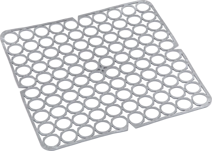 Elastisches Spülbecken-Gitter 27,5 × 27,5 cm silbergrau