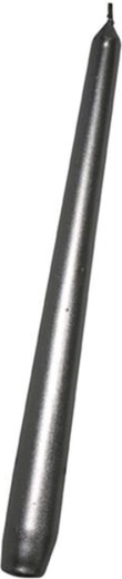 Kegelkaars 24,5 cm zilver
