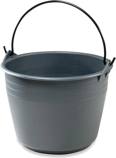 Agricultural bucket 12 l for food contact, grey