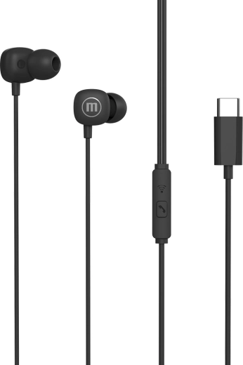 Maxell Square+ oordopjes met USB-C, zwart
