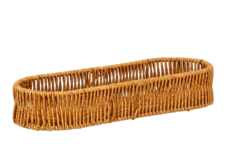 Ovale plastic mand voor brood en bestek 31 × 11,5 × 5,5 cm