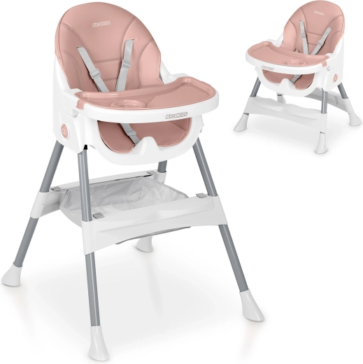 Chaise haute Ricokids Mani rose