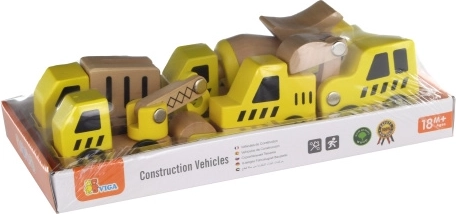 Voitures de construction en bois – lot de 6 pièces