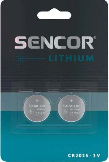 Sencor CR2025 3-V-Lithium-Knopfzellen, 2 Stück
