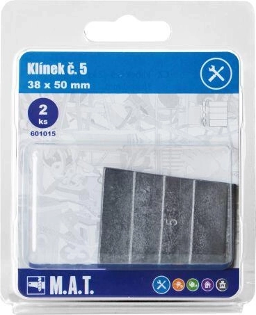 Wooden wedge No. 5, 38 × 50 mm, set of 2 pcs