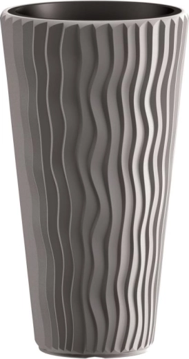 Blumentopf Prosperplast Sandy Slim grauer Stein 29,7 × 53,1 cm