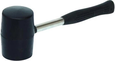 Rubberen hamer 750 g met metalen steel, diameter 65 mm