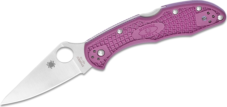 Spyderco Delica 4 Flat Ground paars opvouwbaar zakmes