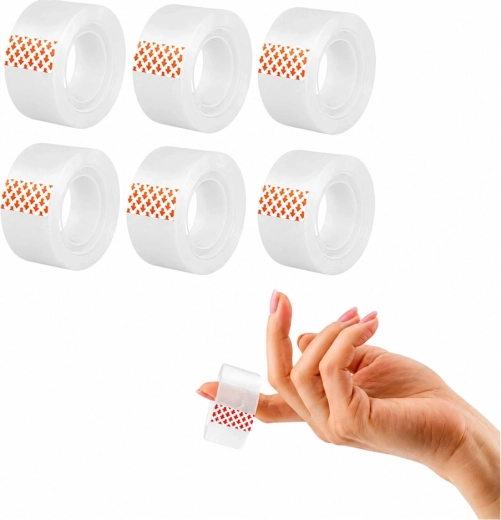Clear office adhesive tape 24 mm × 20 m (6 pcs) D.RECT