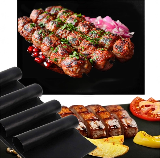 Tapis de cuisson/grill en téflon pour four et barbecue, réutilisable, lot de 4