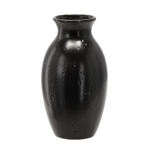 Ceramic vase 13 × 13 × 26 cm black matte