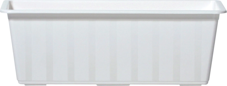 Plastic window planter 40 cm white