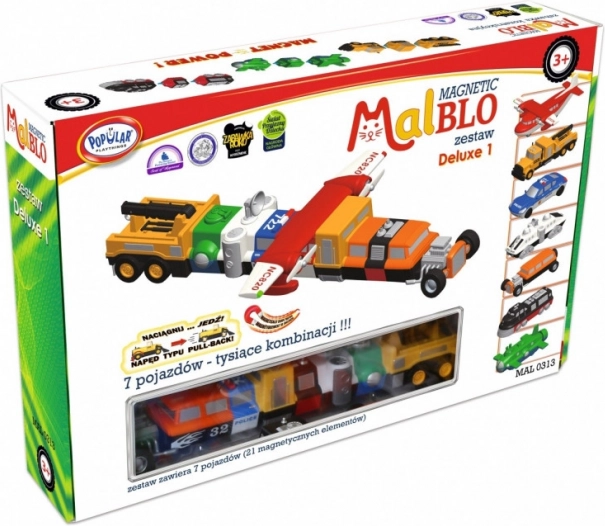 MalBlo Magnetic Deluxe – magnetic vehicle construction set