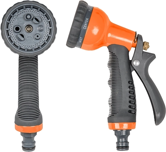 Pistolet pulvérisateur de jardin en métal, 8 fonctions