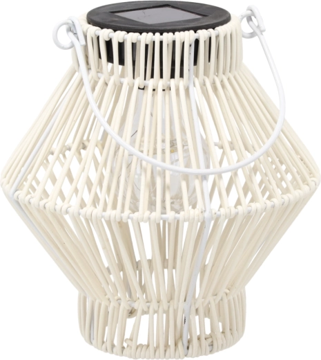 Solar white lantern 19 cm with LED