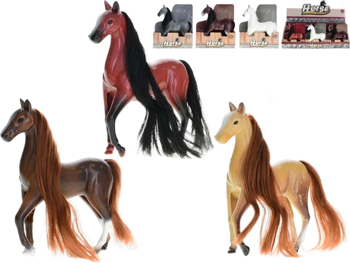 Cheval debout en plastique 12 cm