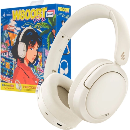 EDIFIER W800BT Pro Wireless Headphones with ANC, Beige
