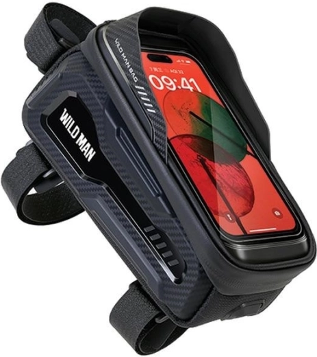 WildMan M20 waterdichte tas en fietshouder voor het frame, zwart