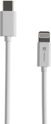 USB‑C to Lightning Cable 1 m MFi Natec Prati white