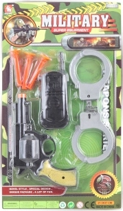 Military set with revolver for kids